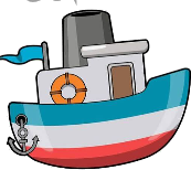 barco virado para a esquerda