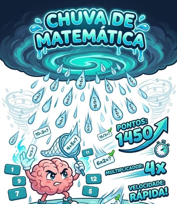 Chuva de Matemática: o cérebro pegando as contas