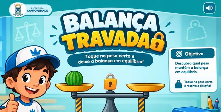 Balança travada: toque no peso certo e deixe a balança em equilíbrio